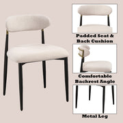 Jaramillo Side Chair (Set of 2) - Beige Linen & Black