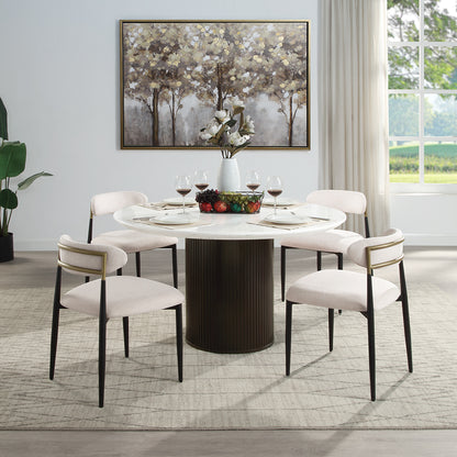 Jaramillo Side Chair (Set of 2) - Beige Linen & Black