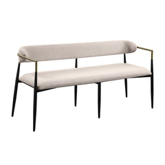Jaramillo Bench - Beige Linen & Black