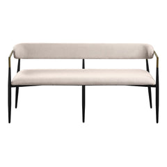 Jaramillo Bench - Beige Linen & Black