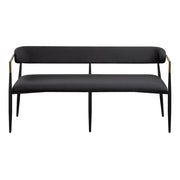Jaramillo Bench - Black Chenille & Black (65"W x 20"D x 30"H)