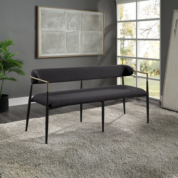 Jaramillo Bench - Black Chenille & Black (65