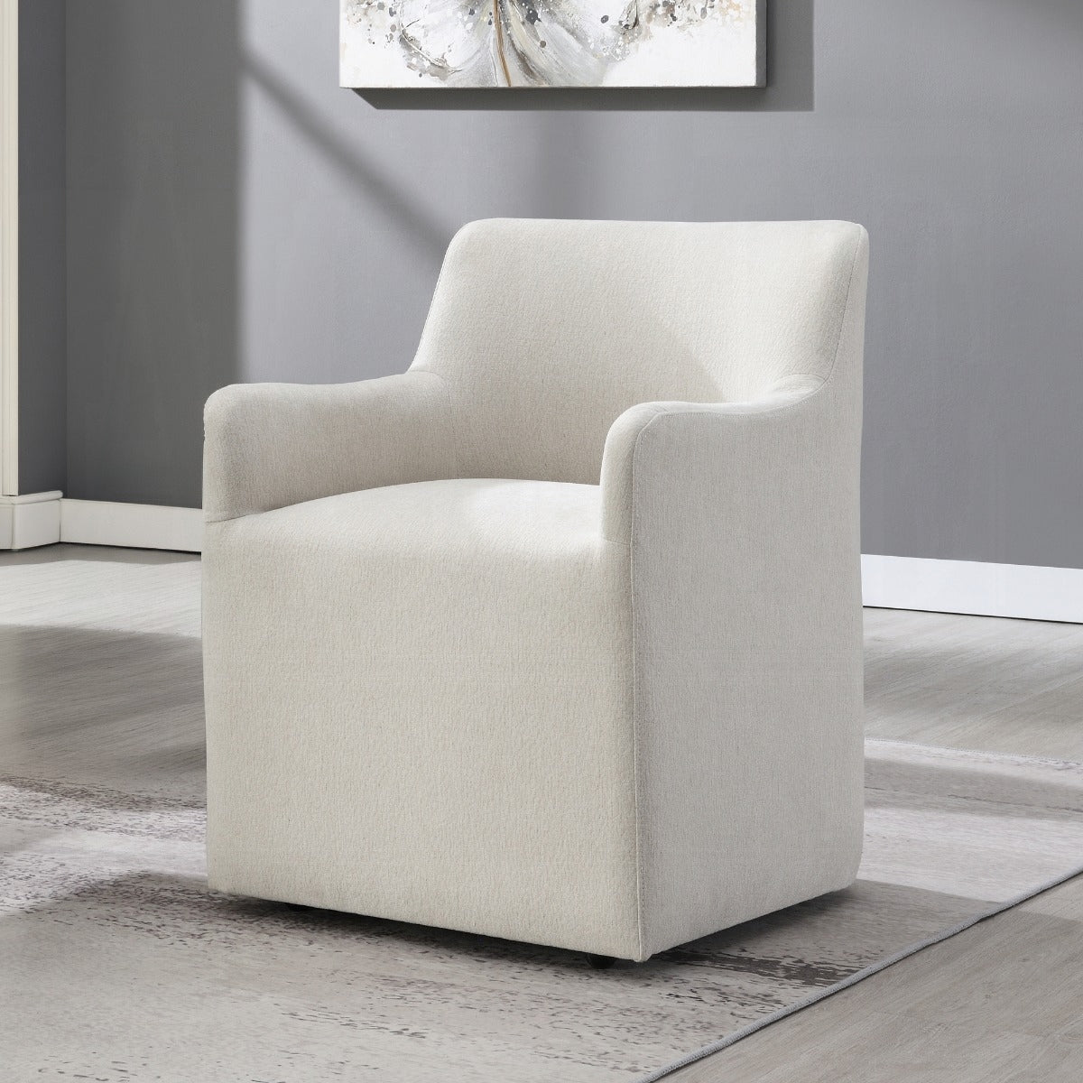 Cafell Arm Chair w/Swivel Casters