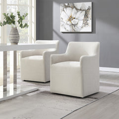 Cafell Arm Chair w/Swivel Casters
