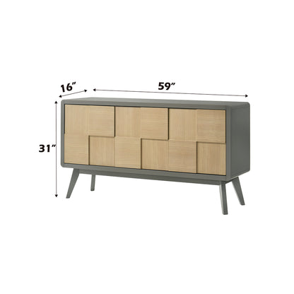 Servidor rectangular Blayde de 59" de largo y 3 puertas