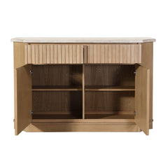Servidor rectangular Qwin de 71" de largo con almacenamiento