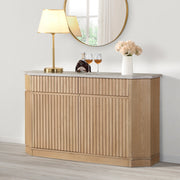 Servidor rectangular Qwin de 71" de largo con almacenamiento