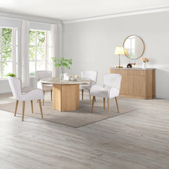 Servidor rectangular Qwin de 71" de largo con almacenamiento