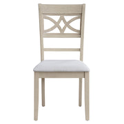 Ferris Side Chair (Set of 2) - Beige Linen & Antique Bone White