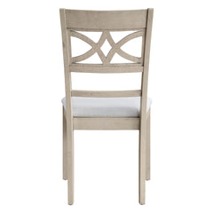 Ferris Side Chair (Set of 2) - Beige Linen & Antique Bone White