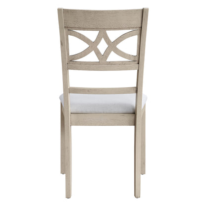 Ferris Side Chair (Set of 2) - Beige Linen & Antique Bone White