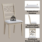 Ferris Side Chair (Set of 2) - Beige Linen & Antique Bone White
