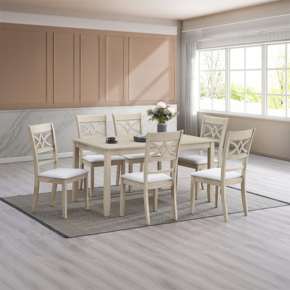 Ferris Side Chair (Set of 2) - Beige Linen & Antique Bone White