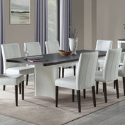 Mesa de comedor rectangular Carena de 96" de largo con hojas