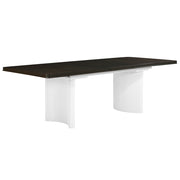 Mesa de comedor rectangular Carena de 96" de largo con hojas