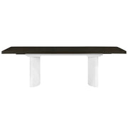 Mesa de comedor rectangular Carena de 96" de largo con hojas