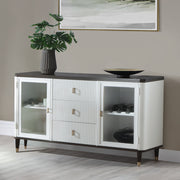 Servidor rectangular Carena de 62" de largo con almacenamiento