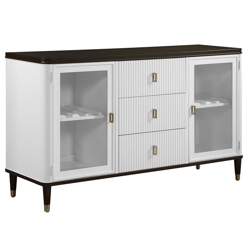 Servidor rectangular Carena de 62" de largo con almacenamiento