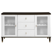 Servidor rectangular Carena de 62" de largo con almacenamiento