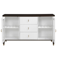 Servidor rectangular Carena de 62" de largo con almacenamiento