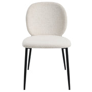 Klaus Side Chair (Set of 2) - White Boucle & Black