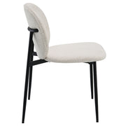 Klaus Side Chair (Set of 2) - White Boucle & Black