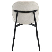 Klaus Side Chair (Set of 2) - White Boucle & Black