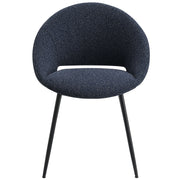 Klaus Side Chair (Set of 2) - Navy Boucle & Black