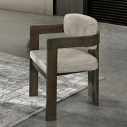Silla auxiliar Destin de 81 cm de alto con reposabrazos tapizado