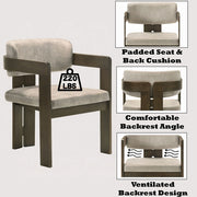 Silla auxiliar Destin de 81 cm de alto con reposabrazos tapizado