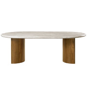 Mesa de comedor ovalada Darcy de 87" de largo