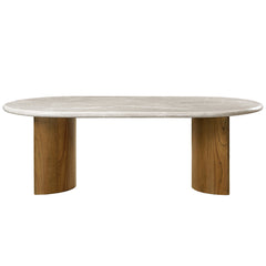 Mesa de comedor ovalada Darcy de 87" de largo