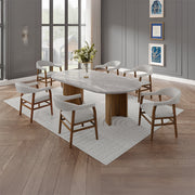 Mesa de comedor ovalada Darcy de 87" de largo
