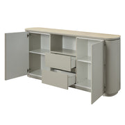 Servidor rectangular Ingram de 65" de largo con cubierta de cerámica