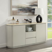 Servidor rectangular Ingram de 65" de largo con cubierta de cerámica