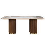 Willene 71"L Rectangular Dining Table with Ceramic Top