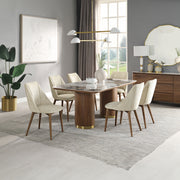 Servidor rectangular Willene de 63" de largo con almacenamiento múltiple