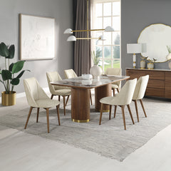 Servidor rectangular Willene de 63" de largo con almacenamiento múltiple