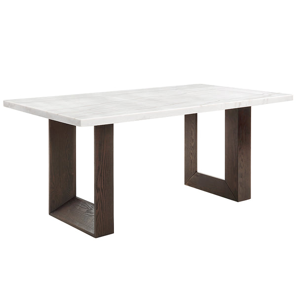 Mesa de comedor rectangular Edwyn de 172 cm de largo con tablero de mármol