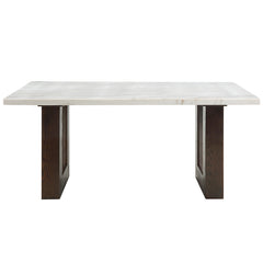 Mesa de comedor rectangular Edwyn de 172 cm de largo con tablero de mármol