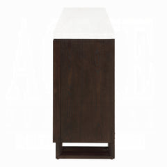 Edwyn Server w/Natural Marble Top & Fireplace