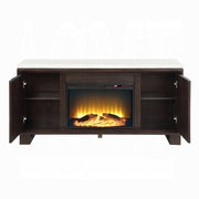 Edwyn Server w/Natural Marble Top & Fireplace