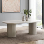 Mesa de comedor ovalada Laela de 87" de largo