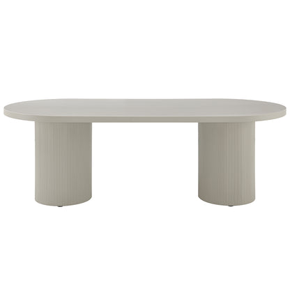 Mesa de comedor ovalada Laela de 87" de largo