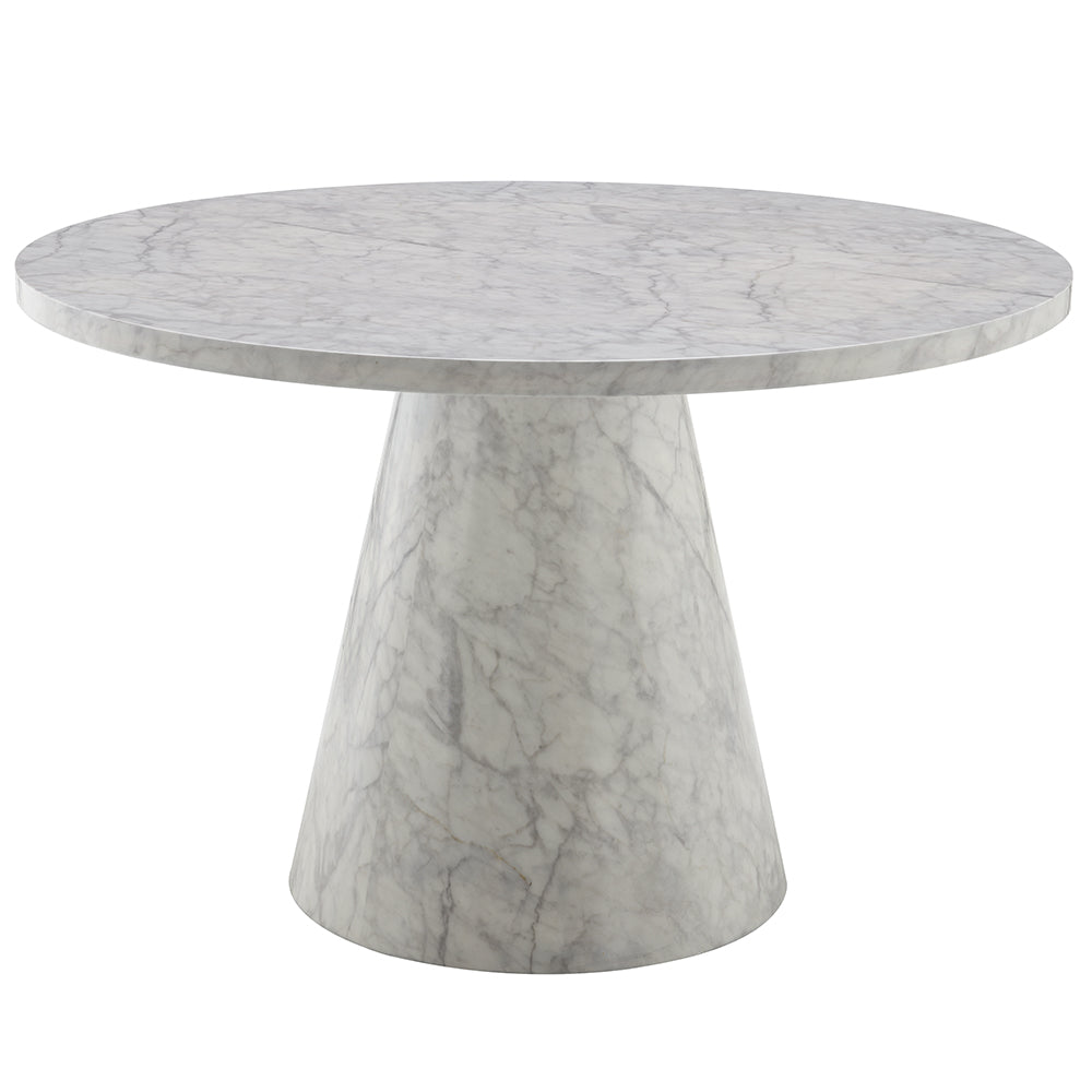 Mesa de comedor redonda Kacey de 47" de diámetro