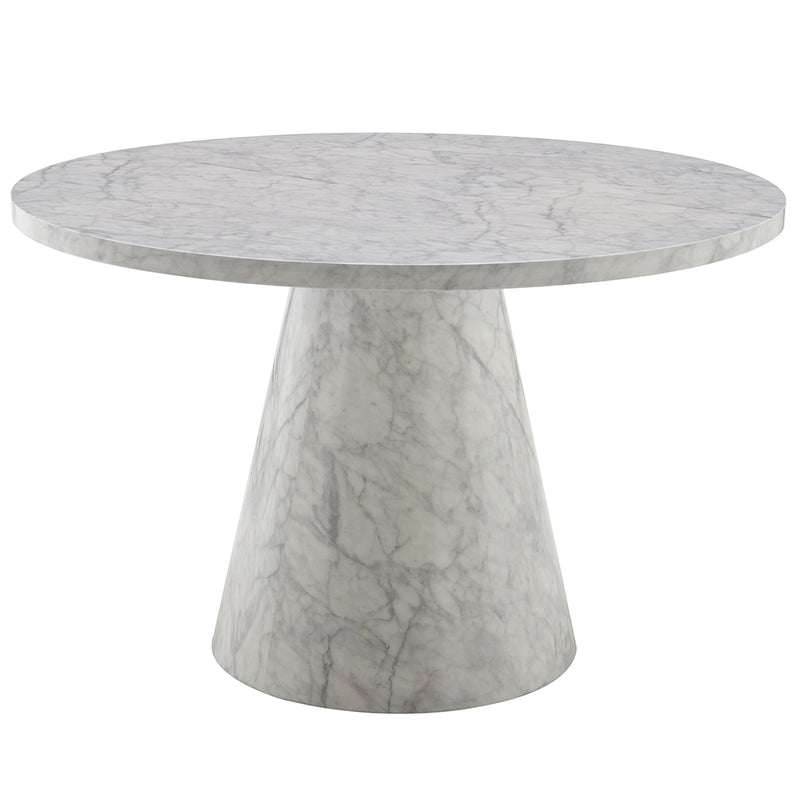 Mesa de comedor redonda Kacey de 47" de diámetro