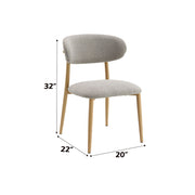 Silla auxiliar Kacey tapizada sin brazos de 81 cm (juego de 2)