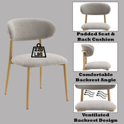 Silla auxiliar Kacey tapizada sin brazos de 81 cm (juego de 2)