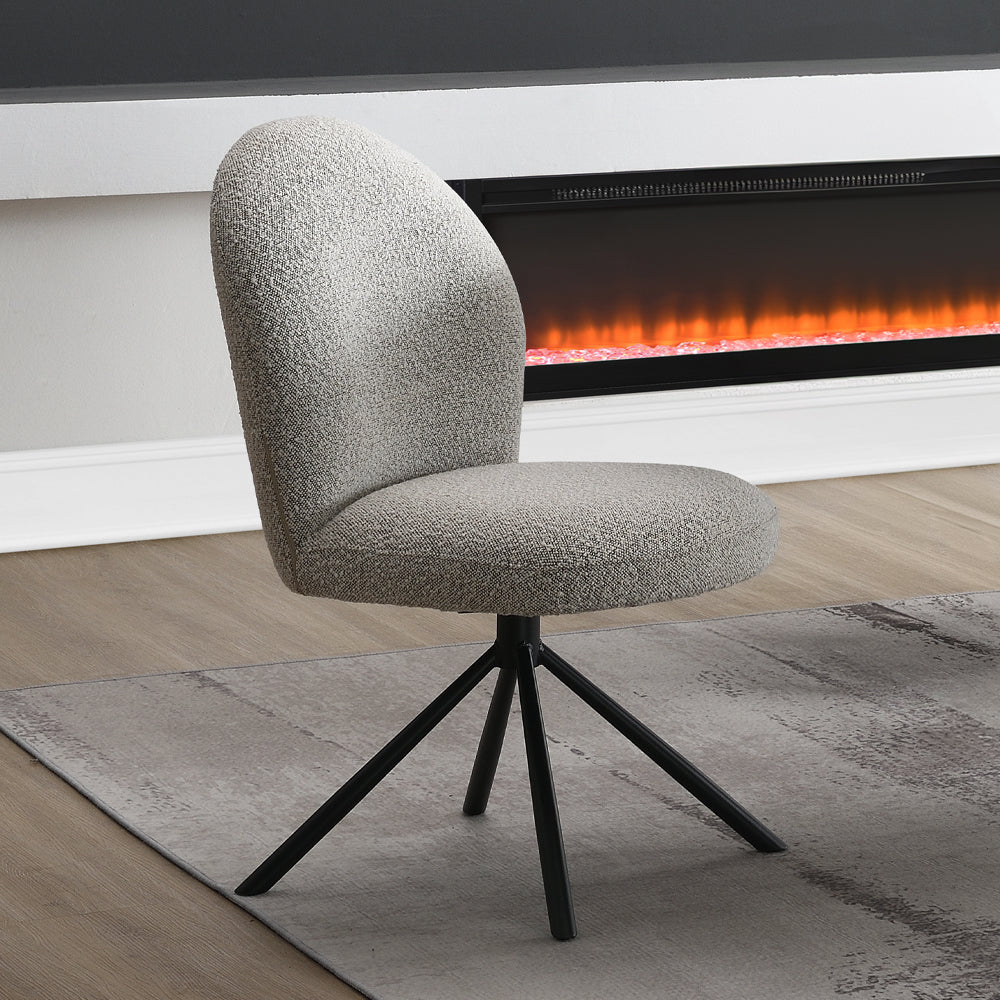 Silla auxiliar tapizada Lawton de 91 cm de alto con asiento giratorio (juego de 2)