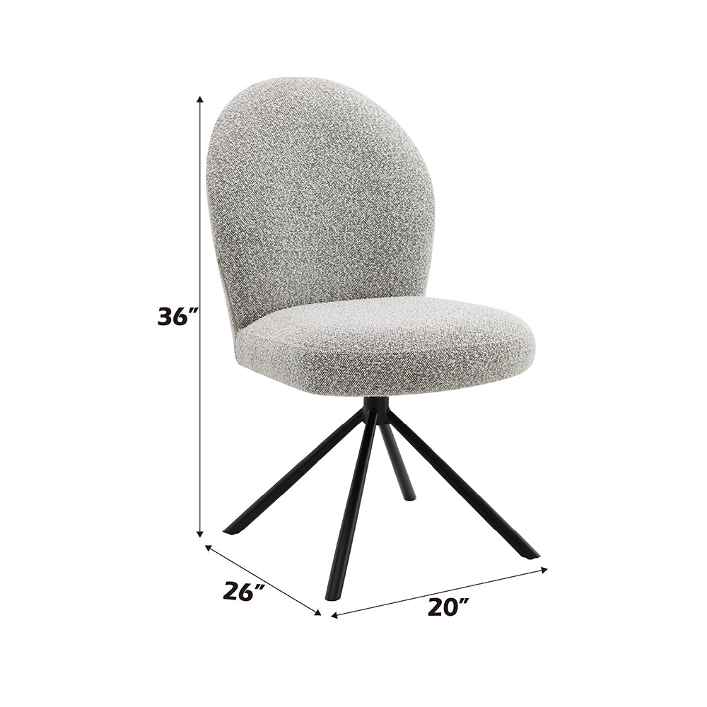 Silla auxiliar tapizada Lawton de 91 cm de alto con asiento giratorio (juego de 2)